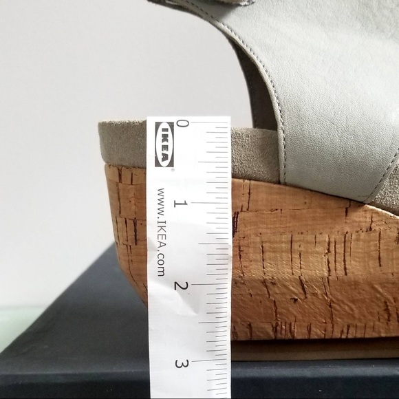 Eileen Fisher ankle wrap platform wedge - Picture 5 of 7